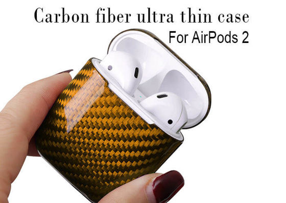 Airpods فیبر کربن Impermeable Glossy Finish 2 Case